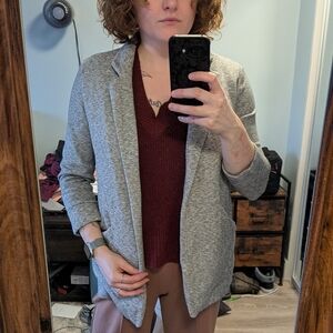 Topshop Gray V-Neck Sweater